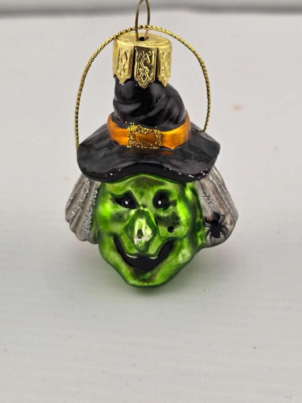 Set 5 Halloween Lao-Mai Glass Ornaments: Skull Pumpkin Ghost Witch & Owl Figures - Picture 6 of 7